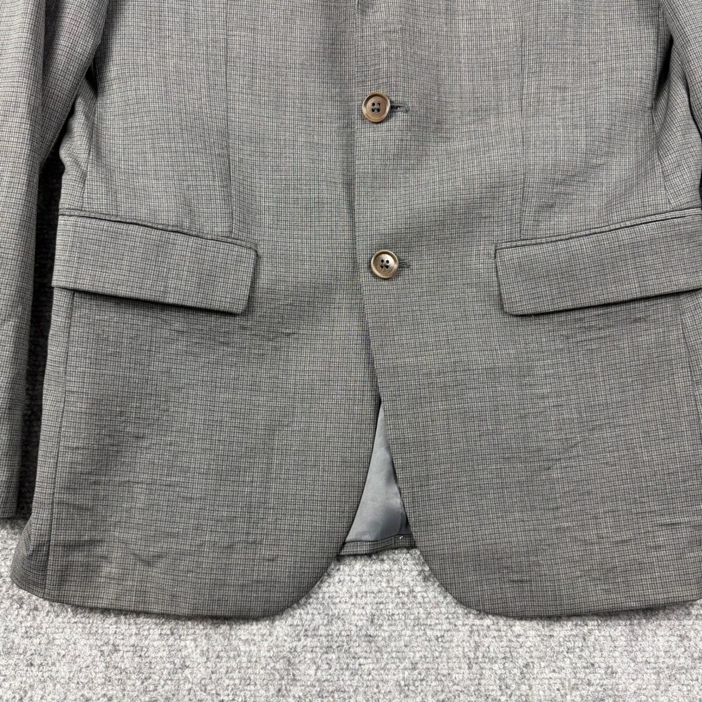 John Varvatos Blazer Mens 38R Grey Wool Micro Check Sport Coat L526659B Canada - Picture 10 of 12